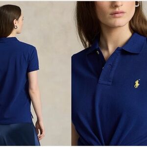 Ralph Lauren Navy Polo Shirt with Yellow Logo